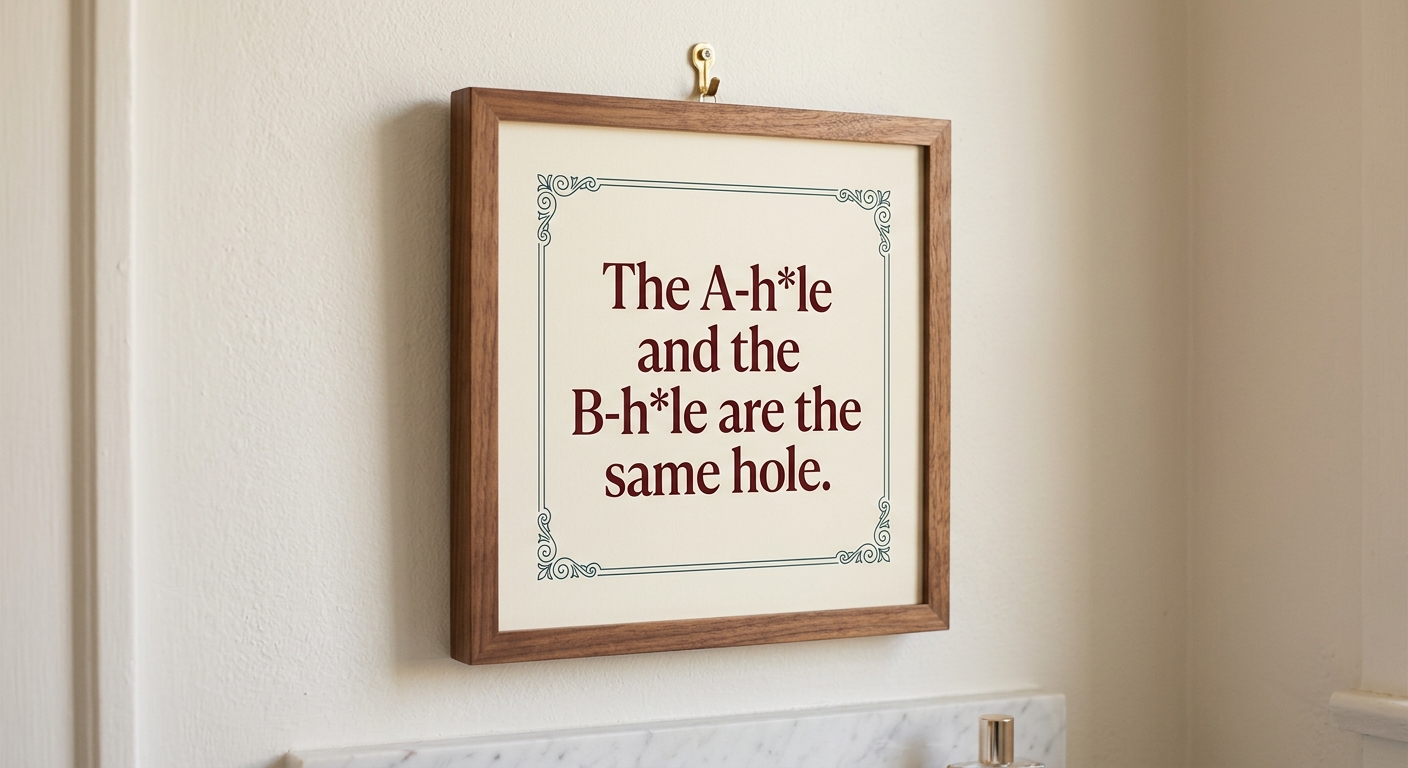 Former Intentions powder room framed print